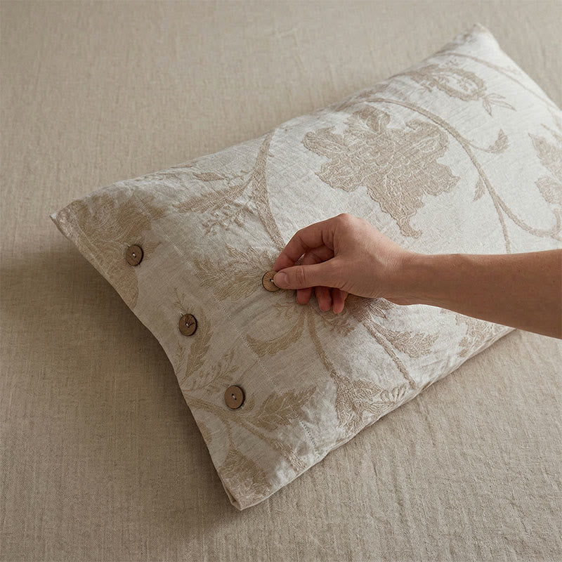 Ownkoti Vintage Floral Cotton Linen Pillowcases (2PCS) - image 1
