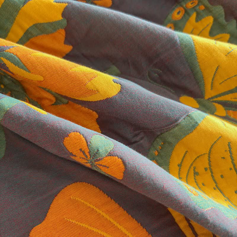 Ownkoti Artistic Floral & Butterfly Cotton Gauze Quilt Blanket - image 29
