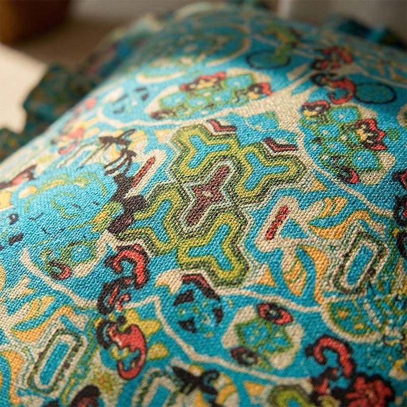 Ownkoti Moroccan Geometric Ruffle Throw Pillow - image 3