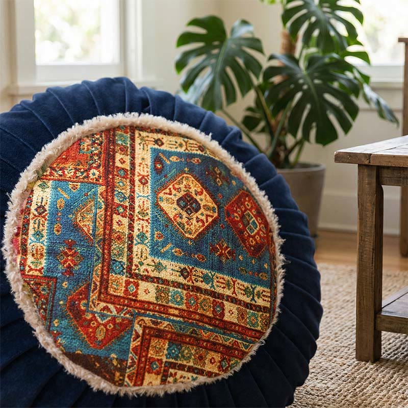 Ownkoti Vintage Wrinkle Fabric Throw Pillow - image 1