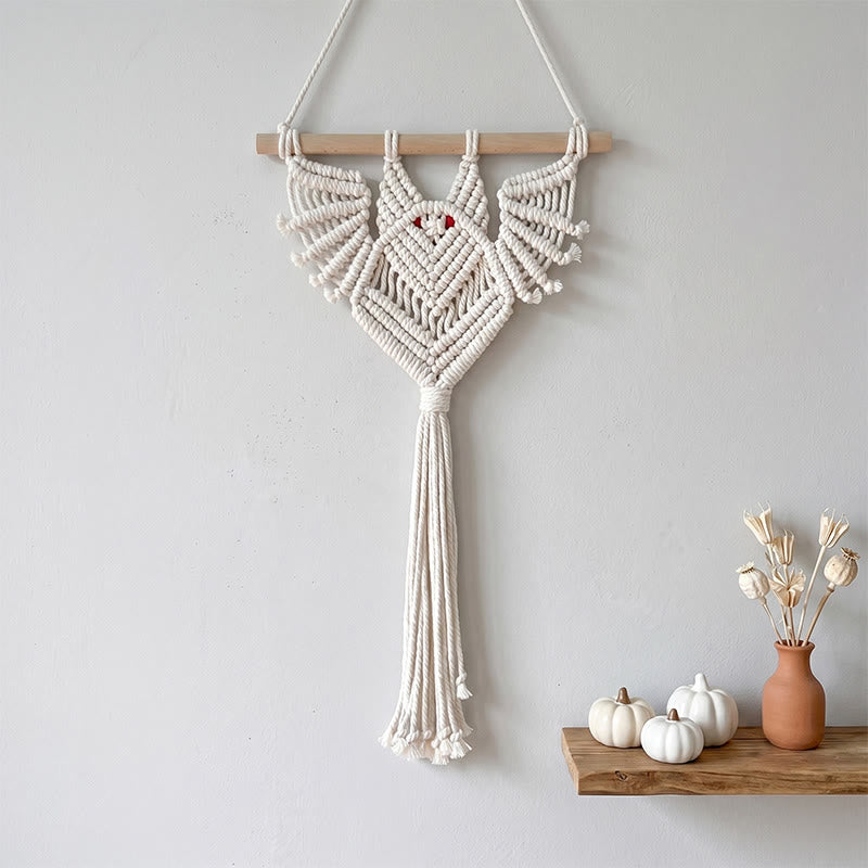 macrame bat plant hanger Ownkoti Gothic Bat Plant Hanger Wall Hanging