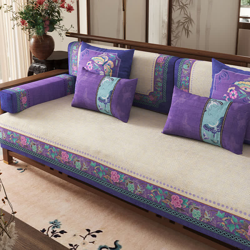 Ownkoti Vintage Oriental Floral Sofa Slipcover - image 2