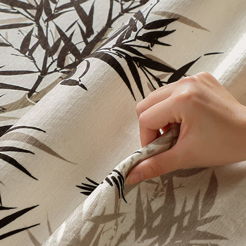 Ownkoti Vintage Oriental Bamboo Leaf Sofa Slipcover - image 6