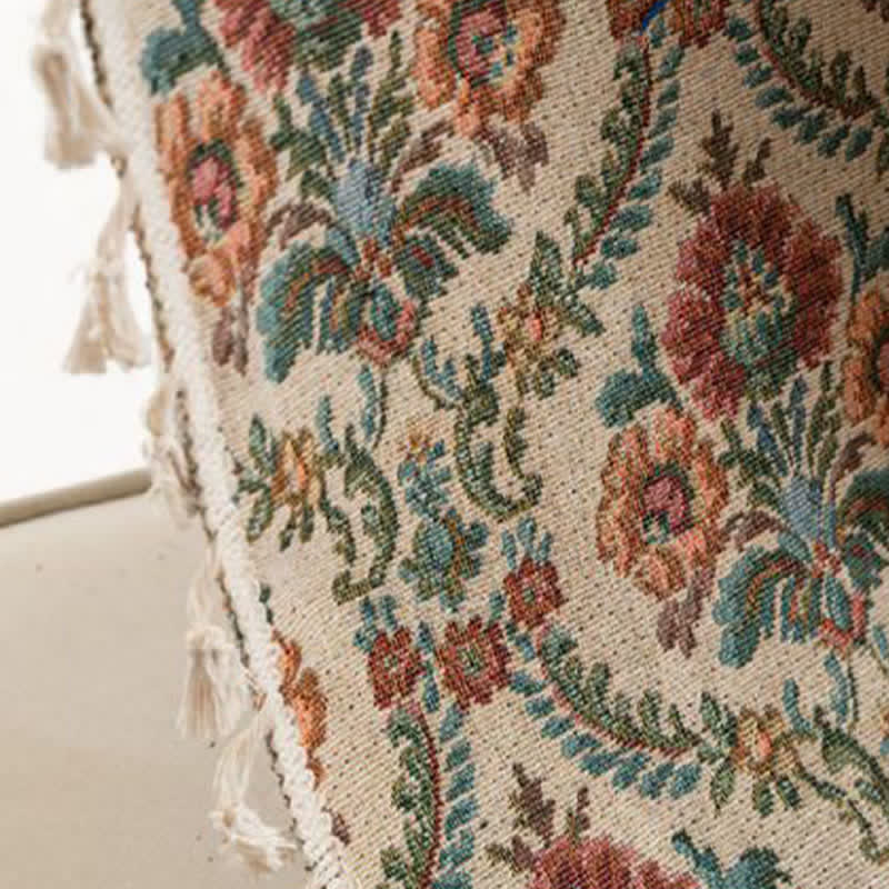 Ownkoti Cottage Style Floral & Leaf Tassel Curtain - image 3
