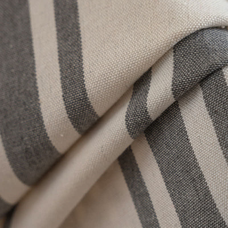 Ownkoti Gray & White Stripe Tassel Curtain - image 10