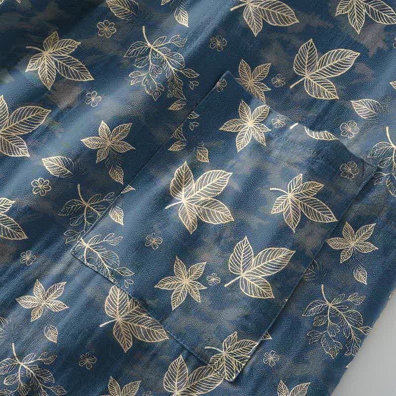 Ownkoti Unisex Maple Leaf Cotton Kimono Robe - image 5