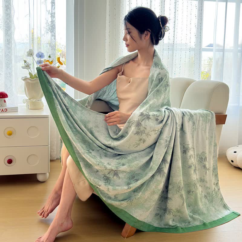 Ownkoti Artistic Botanical Bamboo Fiber Summer Blanket - image 12