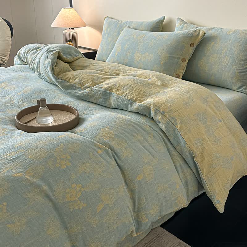 Ownkoti Vintage Botanical Pure Cotton Gauze Bedding(4PCS) - image 1