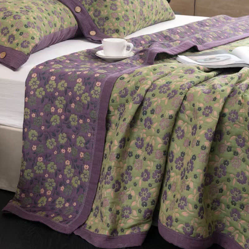 Ownkoti Country Floral Cotton Double Gauze Quilt - image 1