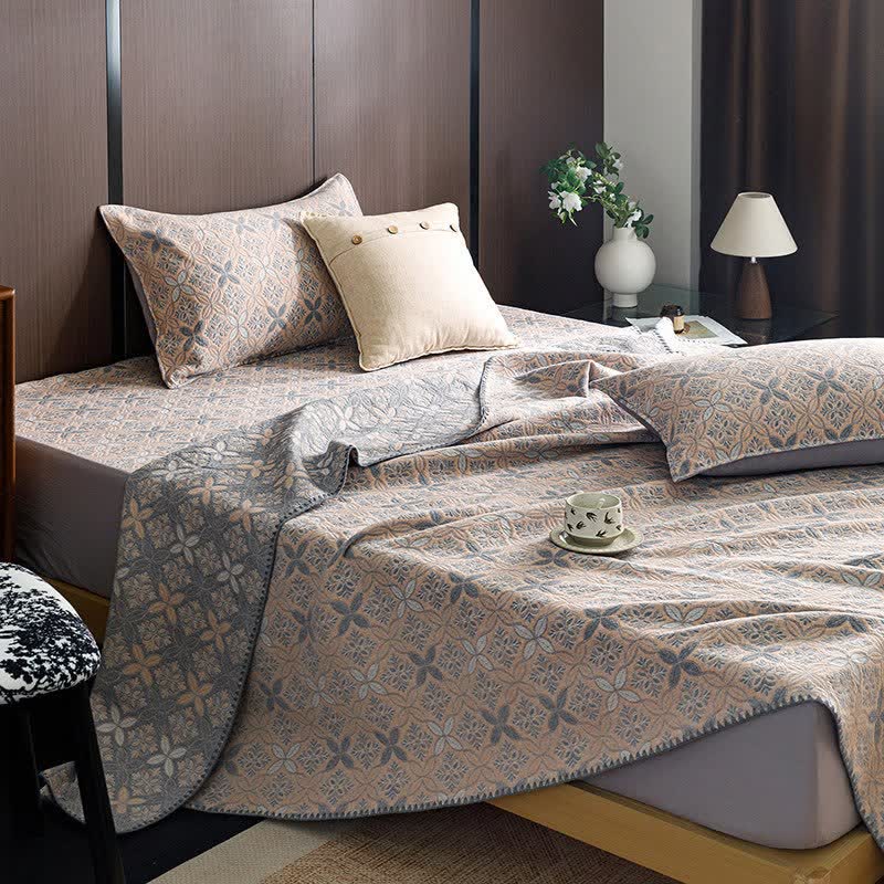 Ownkoti Geometric Floral 3-Layer Cotton Gauze Quilt - image 7