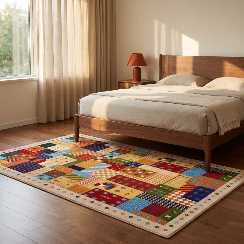 Ownkoti Vibrant Patchwork Geometric Area Rug - image 3