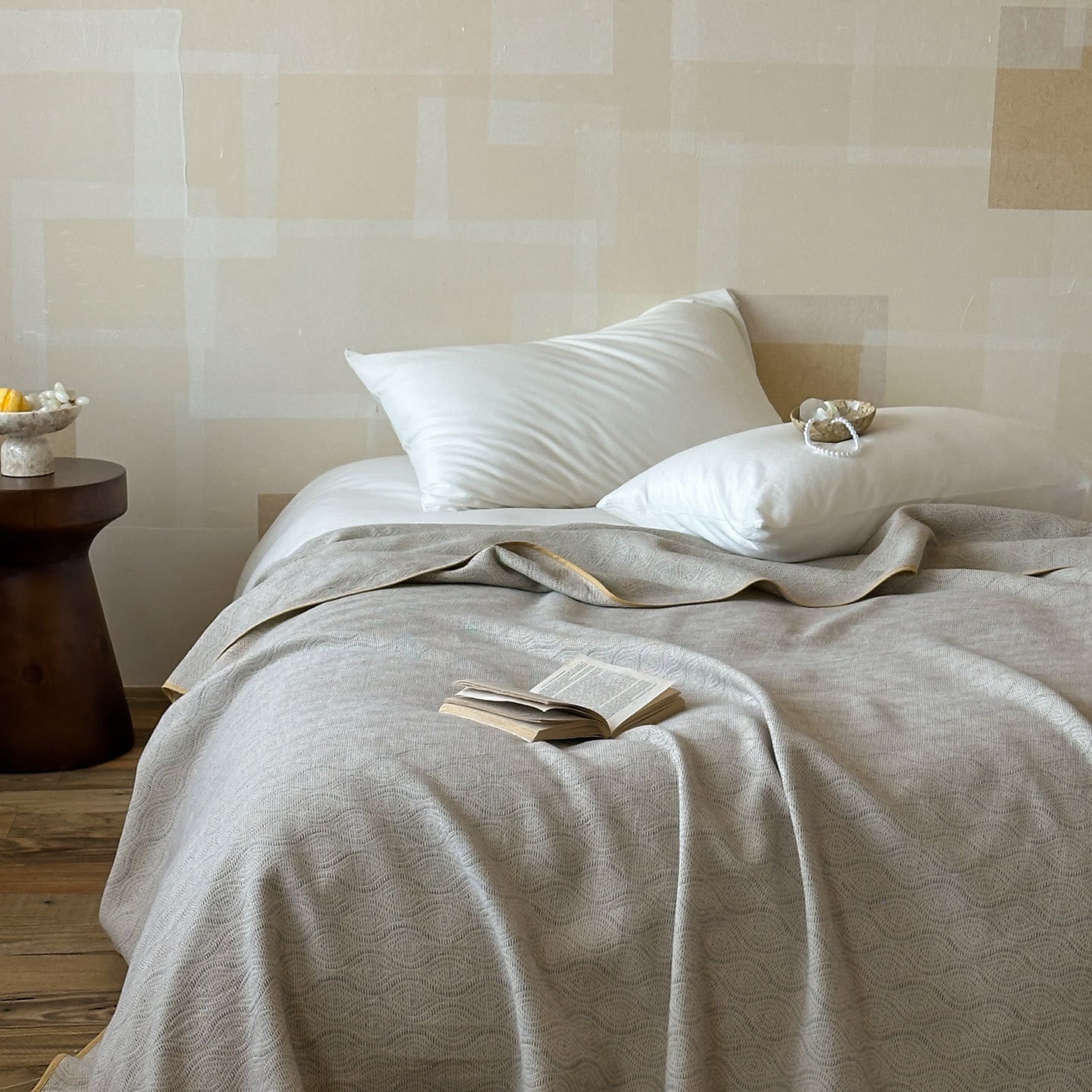 Ownkoti Geometric Floral 4-Layer Yarn-Dyed Gauze Quilt - image 3