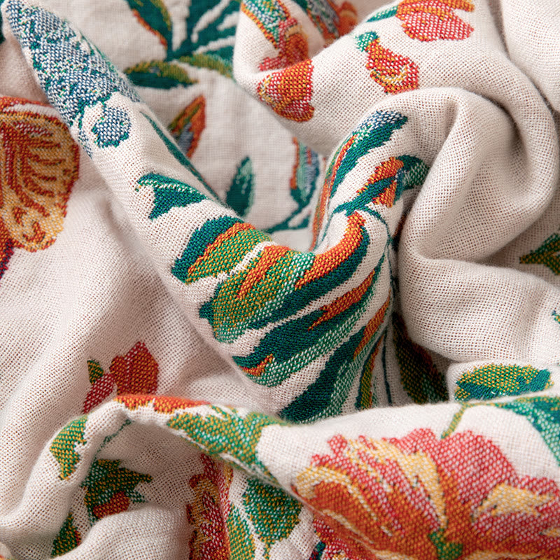 Ownkoti Vintage Vine Floral Reversible Gauze Quilt - image 4