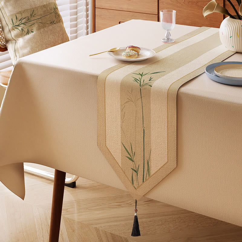 Ownkoti Elegant Ink-Wash Bamboo Table Runner