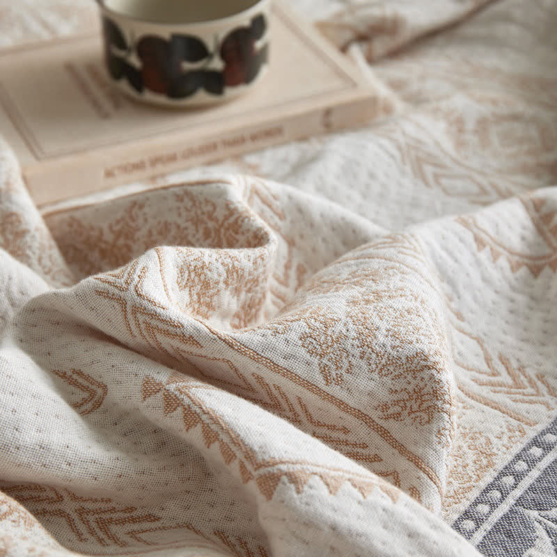 Ownkoti Vintage Floral Pattern Cotton Gauze Blanket - image 5