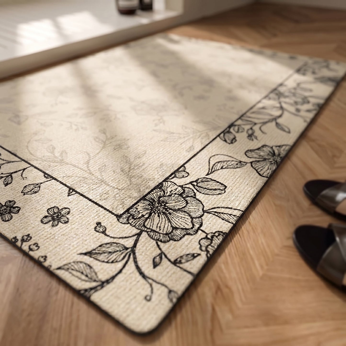 Ownkoti Vintage Vine Floral Bathroom Rug - image 4