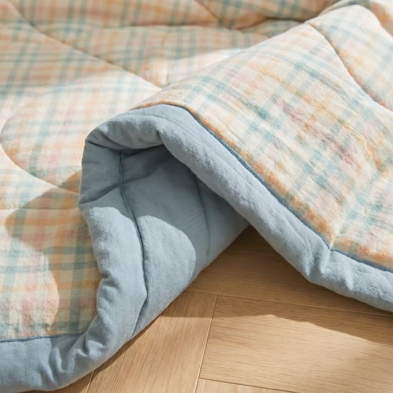 Ownkoti Pastel Plaid Cotton Quilt - image 5