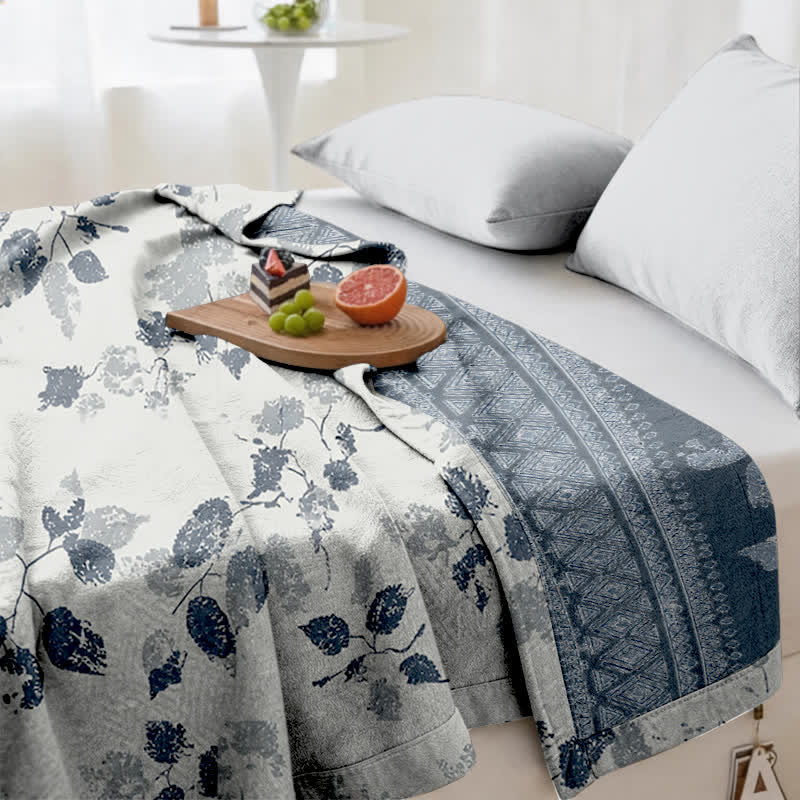 Ownkoti Boho Leaf Print Cotton Gauze Quilt - image 5