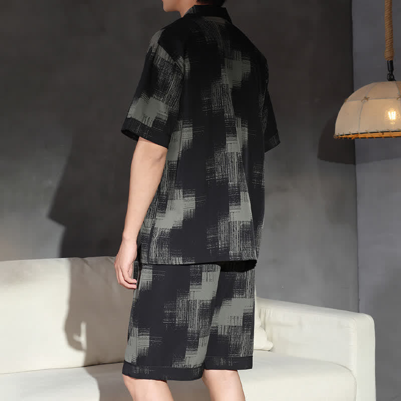 Ownkoti Plus Size Dark Abstract Loungewear Set - image 6