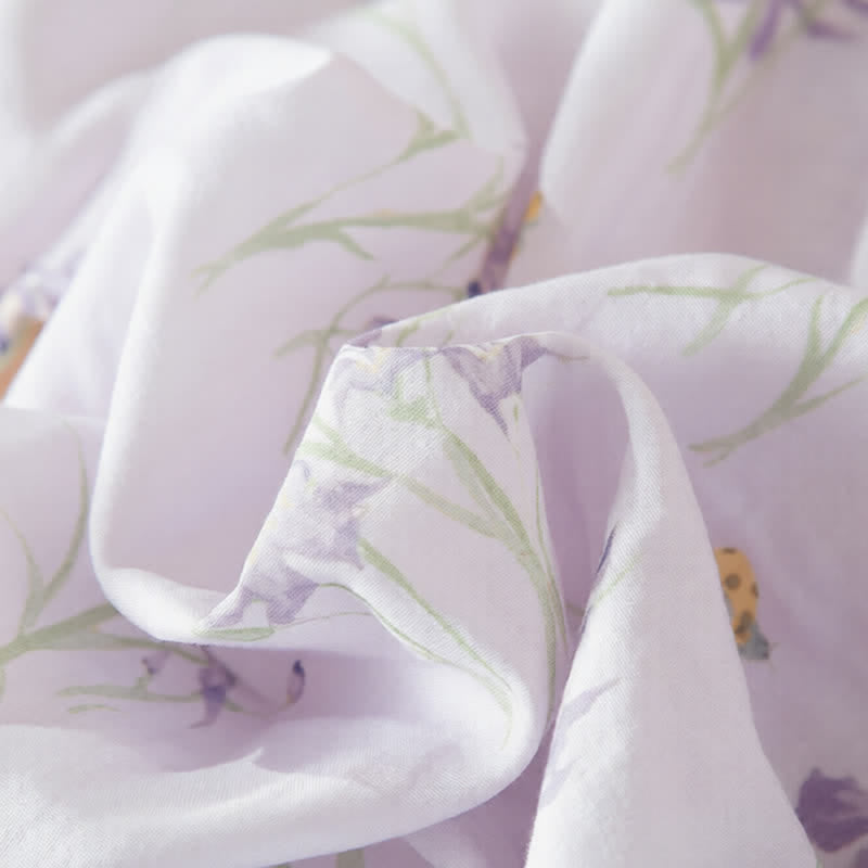 Ownkoti Elegant Purple Floral Cotton Gauze Pajamas - image 8