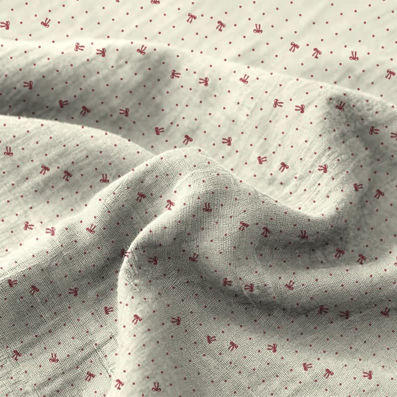 Ownkoti Bow & Polka Dot Cotton Gauze Bedspread - image 3