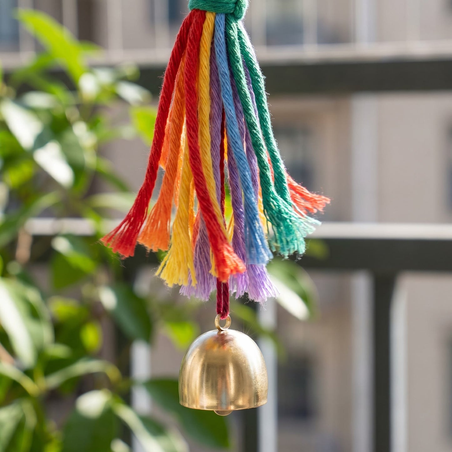 Ownkoti Boho Rainbow Macrame Hanging Bell Wall Decor - image 7