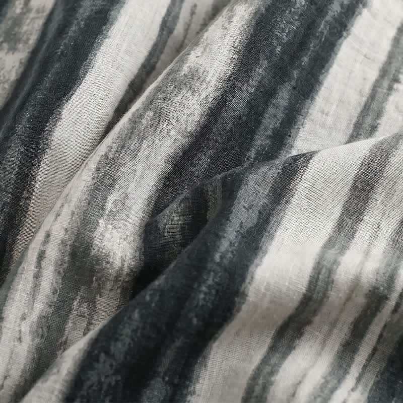 Ownkoti Unisex Ink Stripe Mandarin Collar Pajamas - image 6