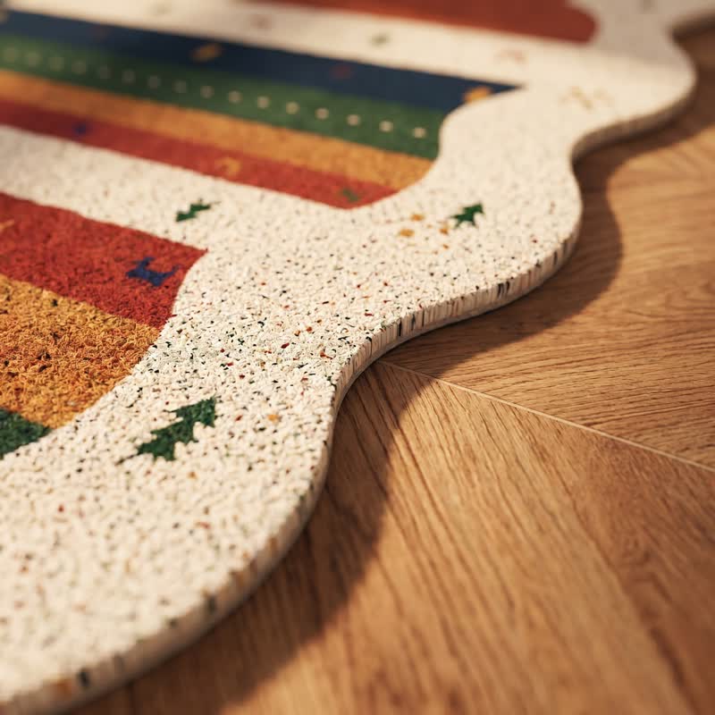 Ownkoti Vintage Tribal Rainbow PVC Door Rug - image 5