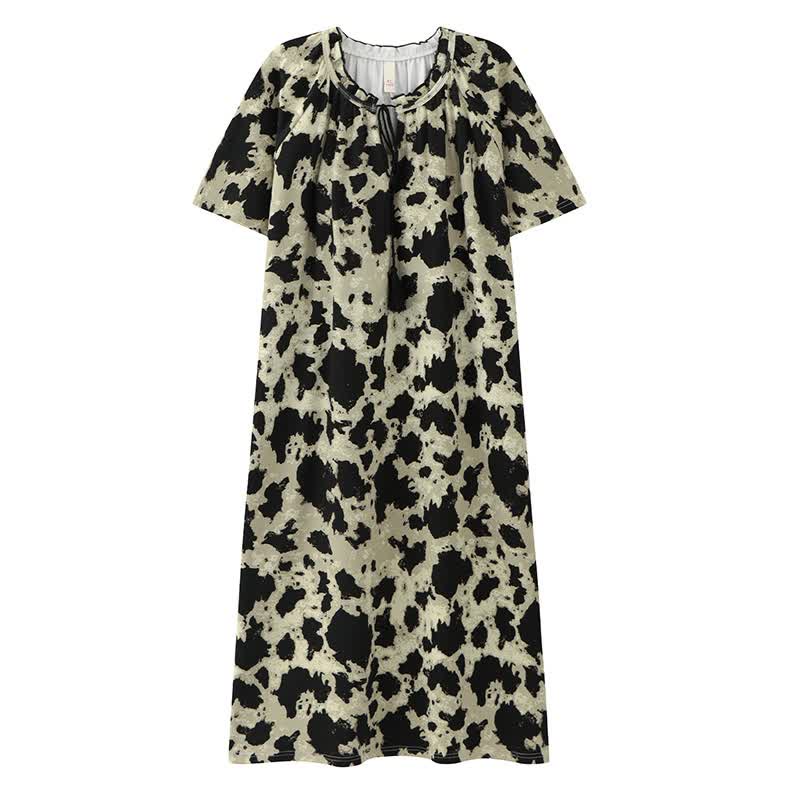 Ownkoti Cotton Front Tie Notch Neck Nightgown - image 6