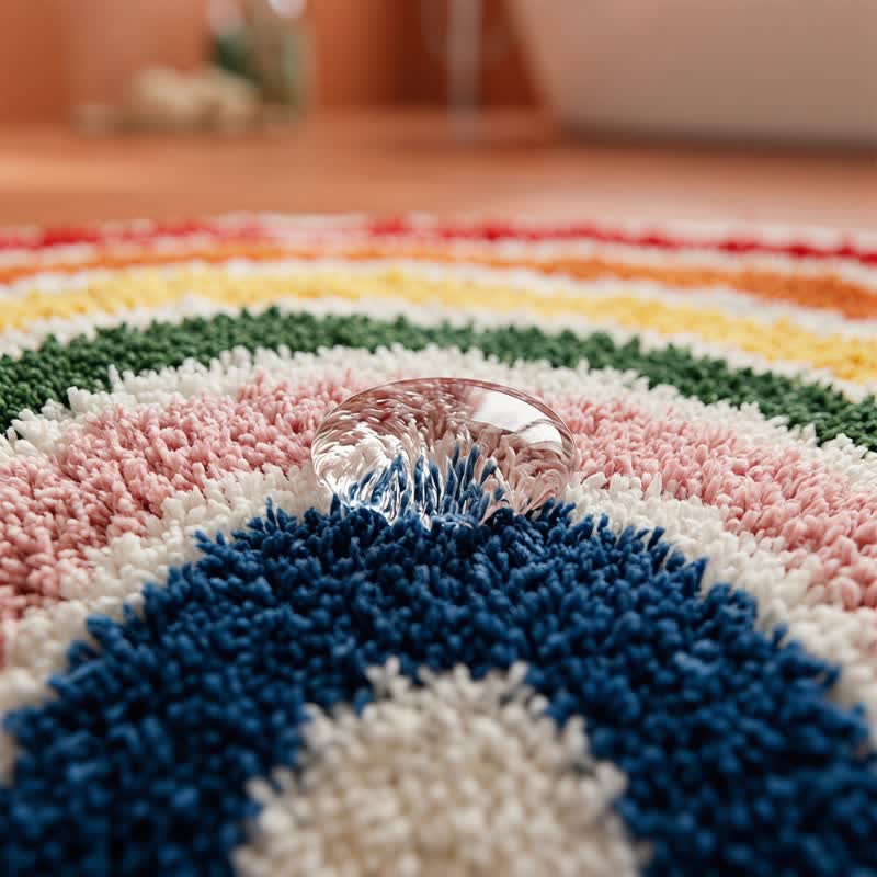 Ownkoti Rainbow Arch Faux Cashmere Bath Rug - image 6