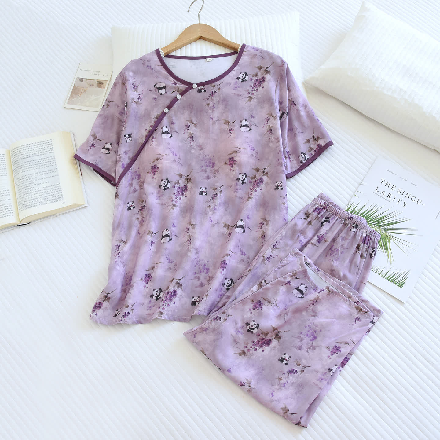 Ownkoti Cotton Rayon Cropped Pants Padded Nightwear - image 1