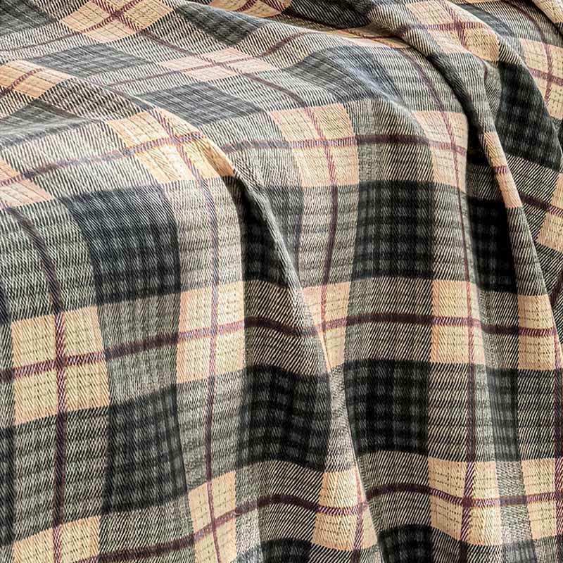 Ownkoti Neutral Plaid Pure Cotton Bedspread - image 8