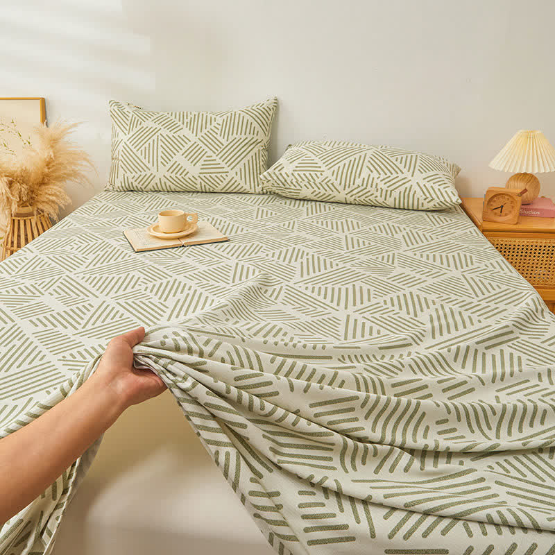 Ownkoti Geometric Linear Print Pure Cotton Bedspread - image 2