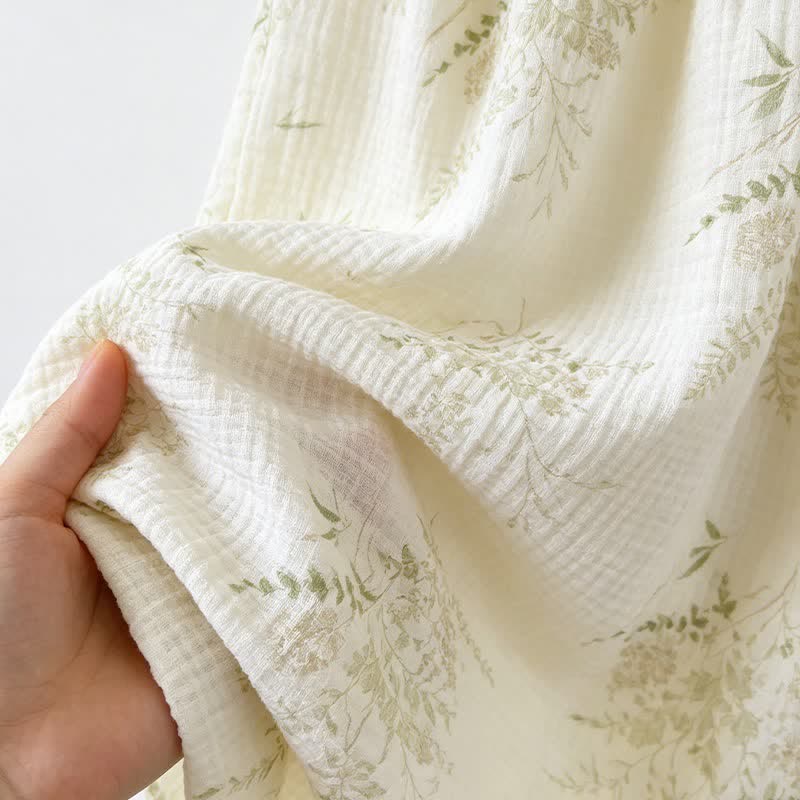 Ownkoti Ruffled Botanical Leaf Cotton Cami Pajamas - image 7