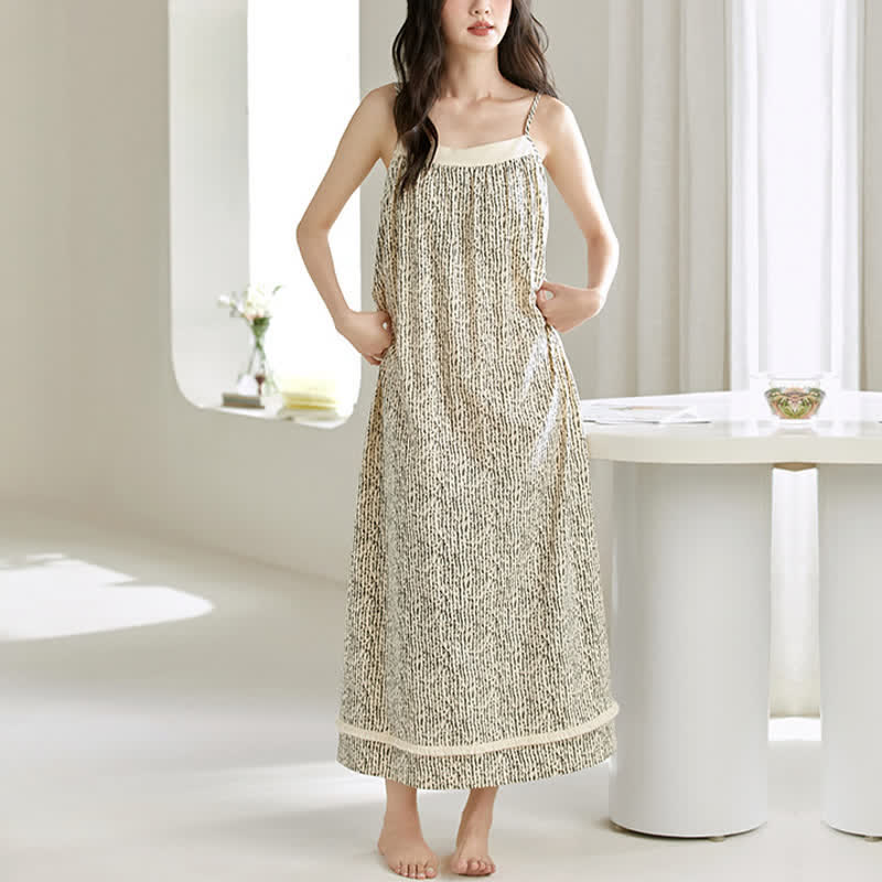 Ownkoti Vintage Abstract Print Cami Nightgown - image 6