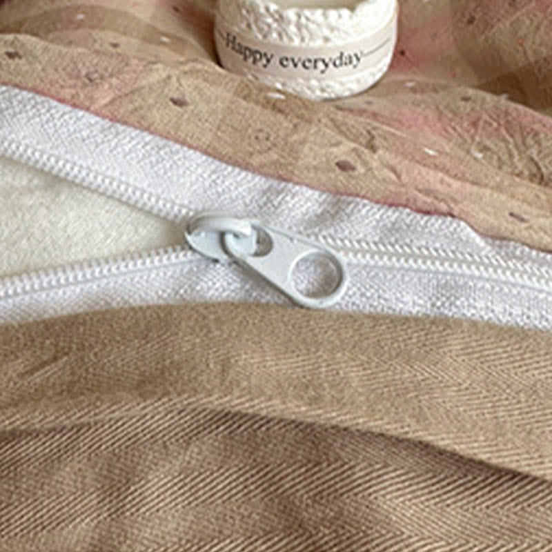 Ownkoti Soft Pink Gingham Cotton Bedding Set - image 4