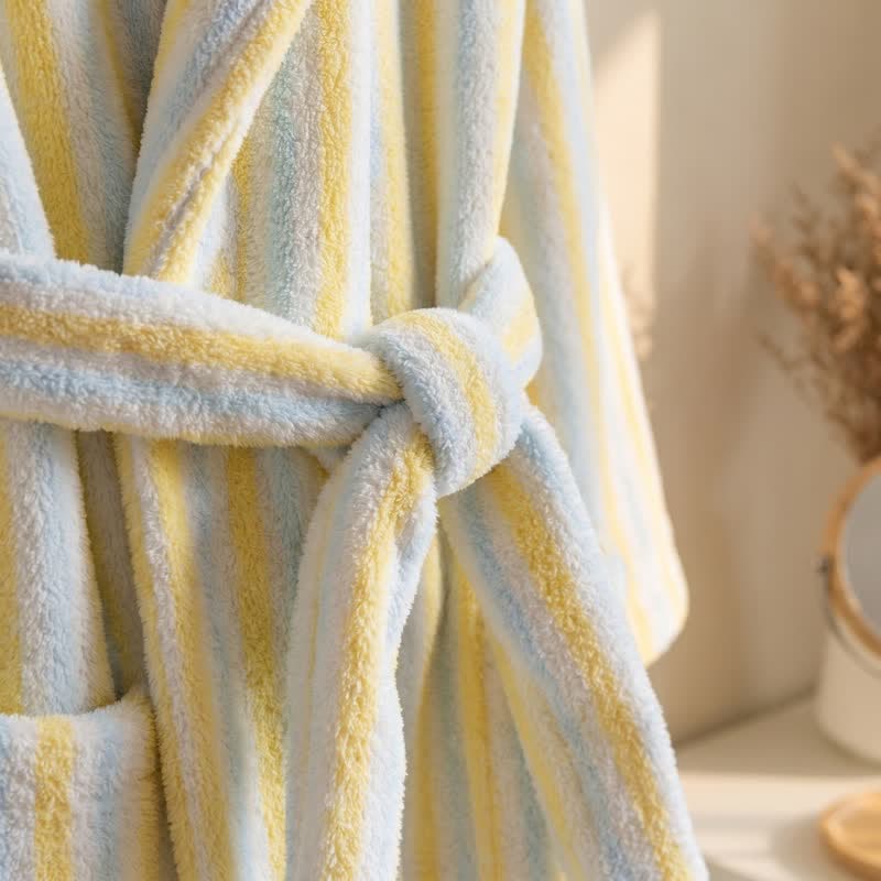 Ownkoti Pastel Stripe Cotton Kids Bathrobe - image 4