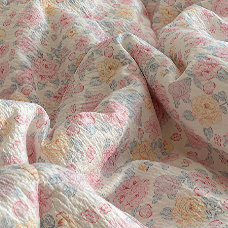 Ownkoti Blush Rose Ruffle Lace Summer Bedding Set - image 4