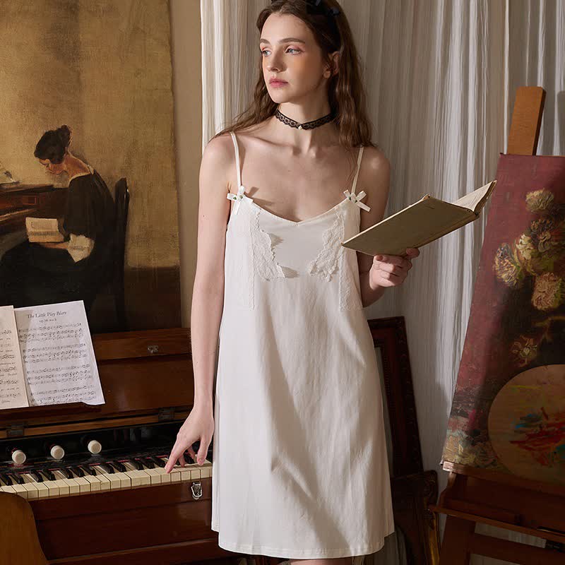 Ownkoti Cotton Lace Cami Slip Night Dress - image 4