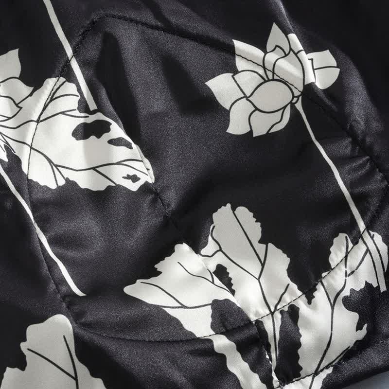 Ownkoti Black Floral Cami Shorts Pajama Set - image 12