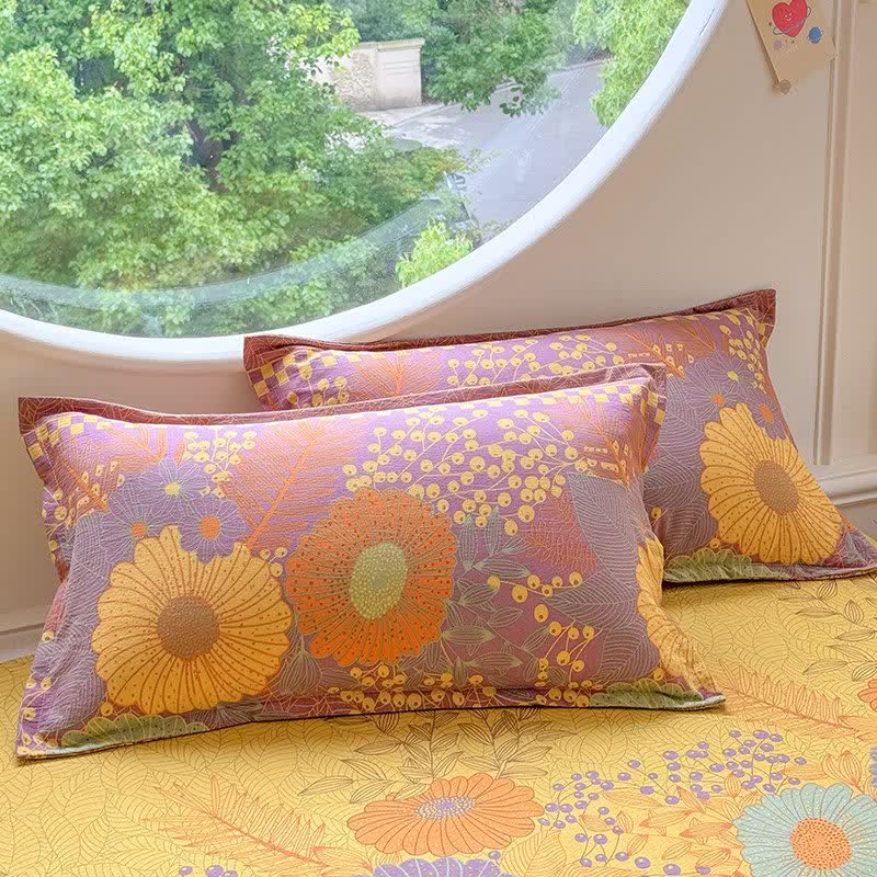 Ownkoti Sunflower Cotton Double Gauze Bedding Set(4PCS) - image 3