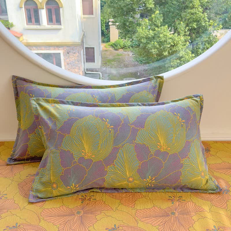 Ownkoti Abstract Floral Cotton Double Gauze Bedding(4PCS) - image 3