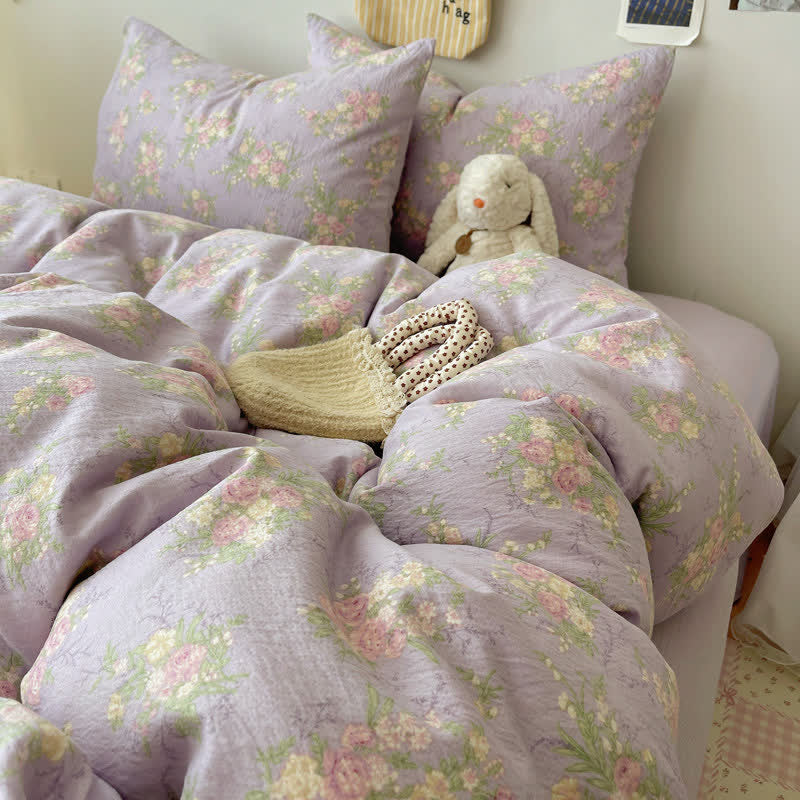 Ownkoti Dusty Purple Rose Cotton Gauze Bedding(4PCS) - image 5