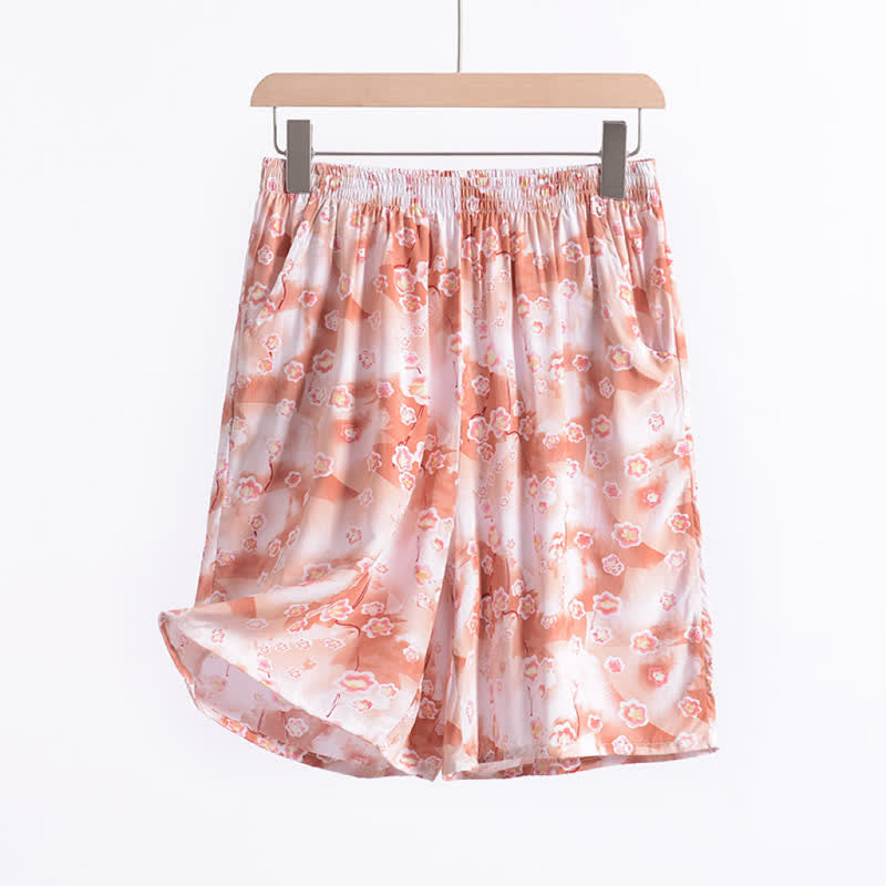 Ownkoti Summer Floral Cotton Relaxed Loungewear Shorts - image 4