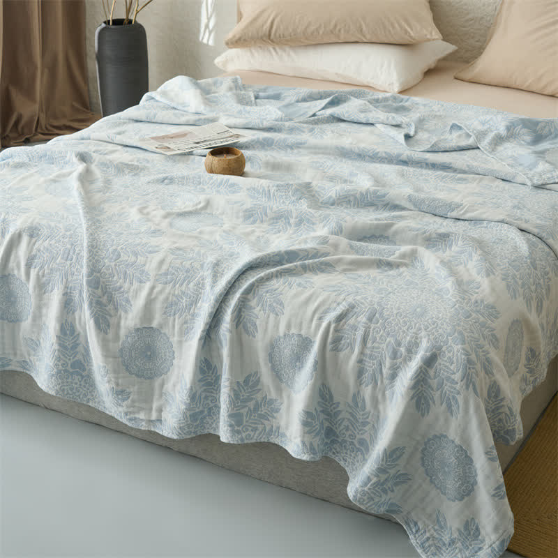 Ownkoti Vintage Floral Cotton Muslin Blanket Quilt - image 6