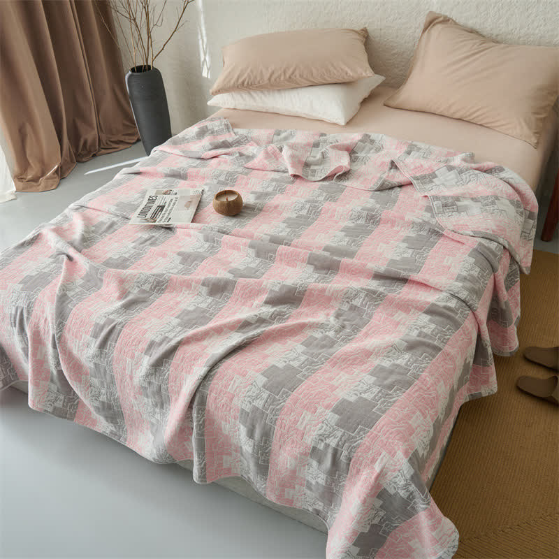 Ownkoti Geometric Cotton Muslin Reversible Blanket Quilt - image 7
