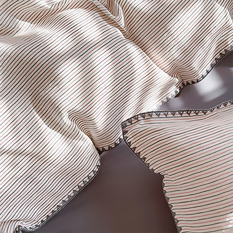 Ownkoti Stripe Scalloped Edge Washed Cotton Bedding Set - image 7