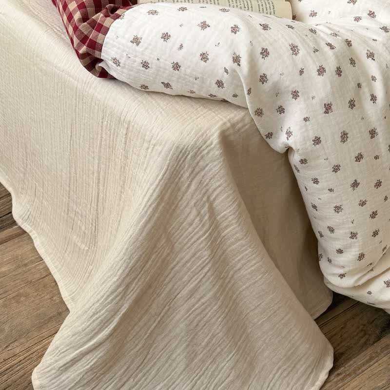 Ownkoti Cherry Gingham Washed Cotton Soft Cozy Bedding Set - image 6
