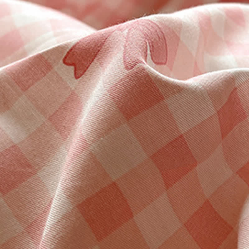Ownkoti Soft Washed Cotton Bow Plaid Bedding Set - image 8