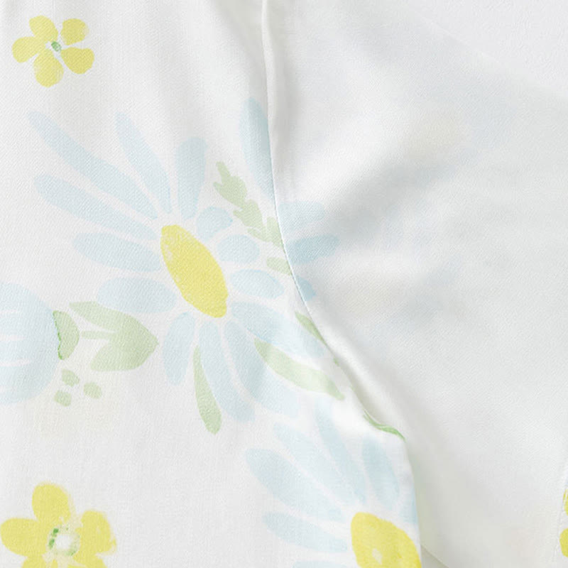 Ownkoti Sunflower Mint Contrast Trim Pajama Short Set - image 16